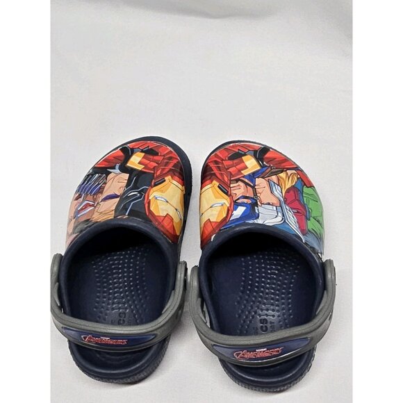 Crocs x Marvel Avengers Iconic Comfort Kids Slip On Clogs Shoes Size C7 - Picture 8 of 14